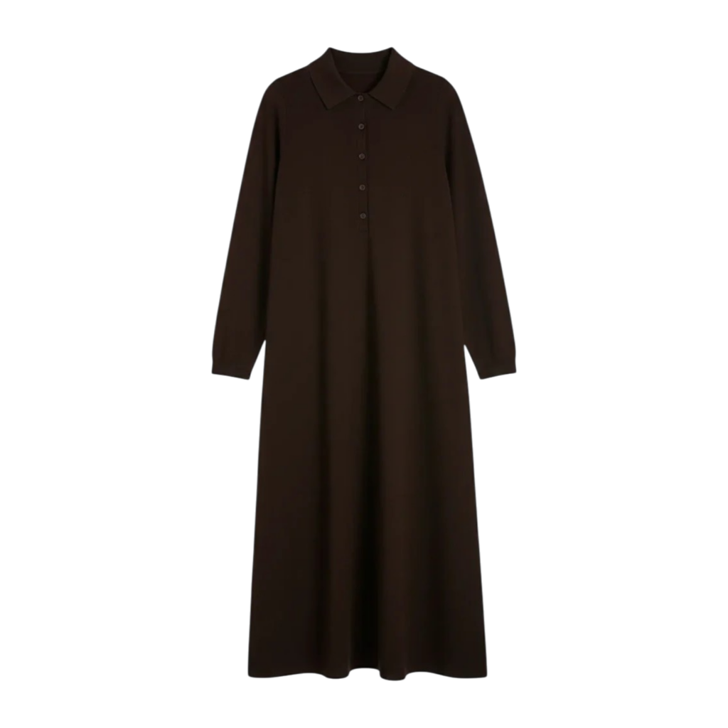 Chinti & Parker Brown Polo Midi Knit Dress
