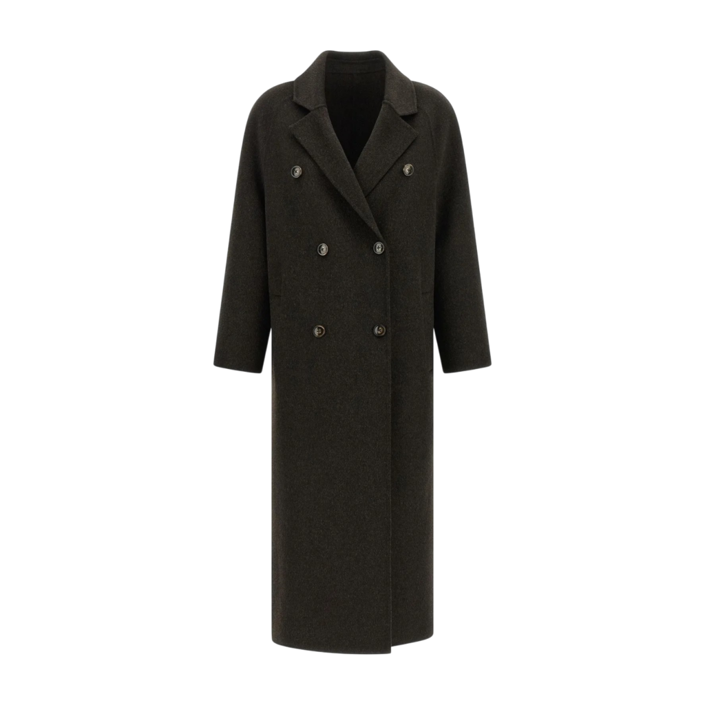Loulou de Saison Brown Melange Double-Breasted Irvin Coat