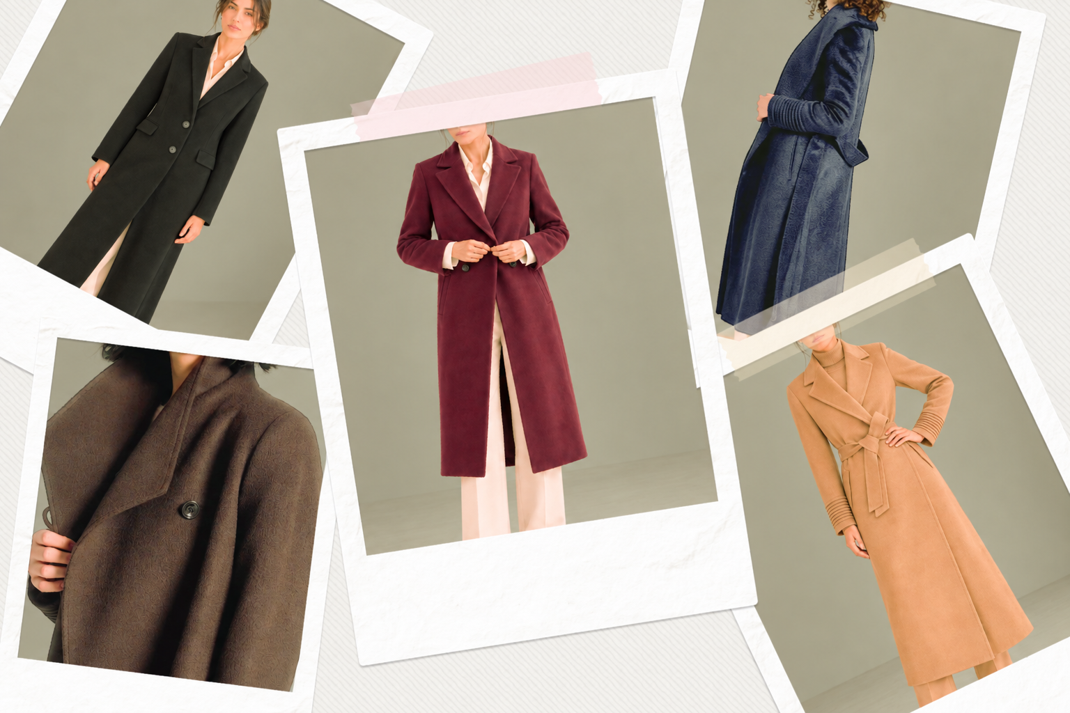 Best wool coats for women in black, brown, burgundy, gray, camel and navy, in single-breasted, double-breasted and wrap styles.